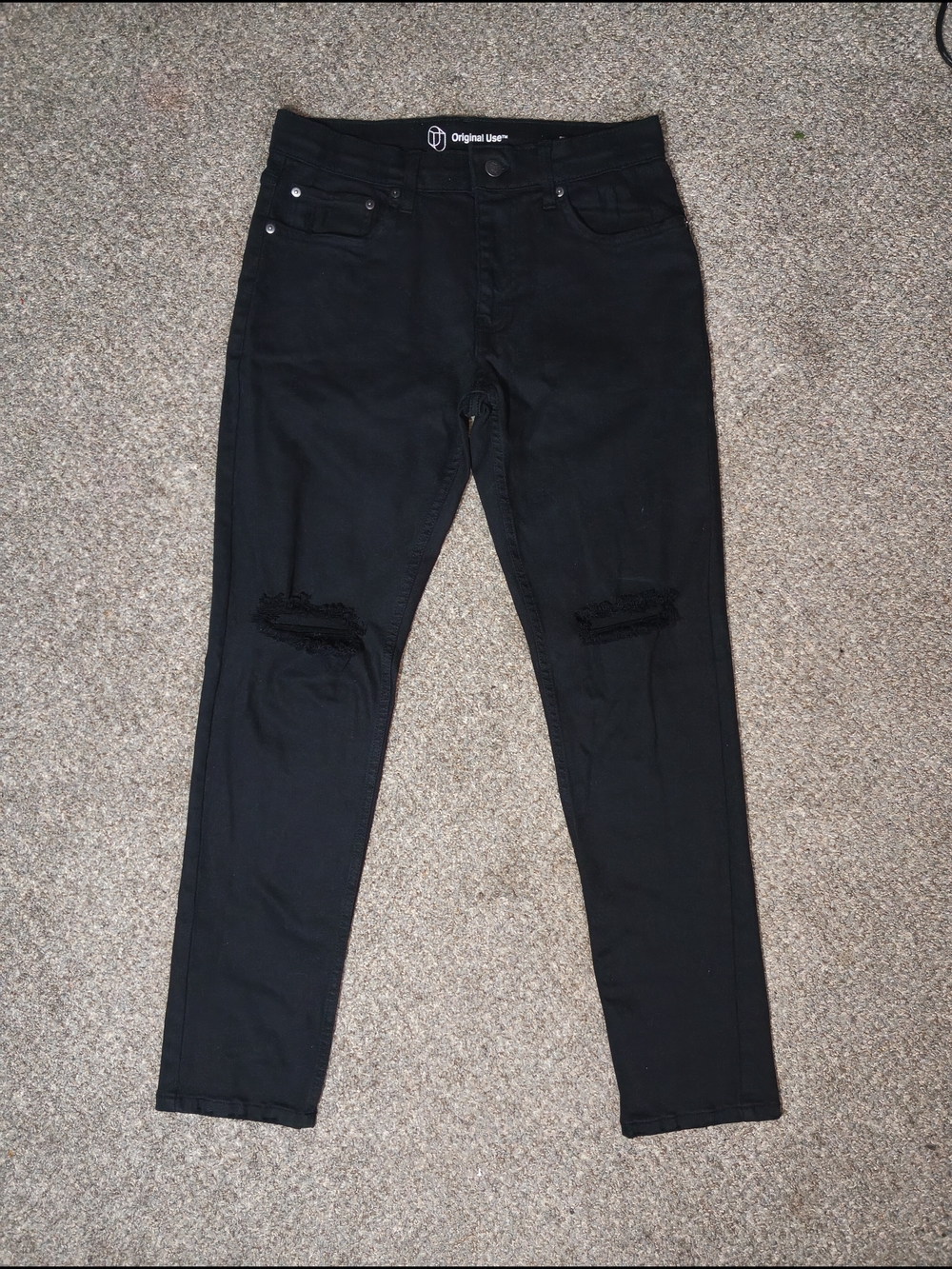 Original Use Men Jeans Slim Straight Black